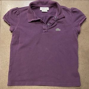 Girls Lacoste Short Sleeve Polo